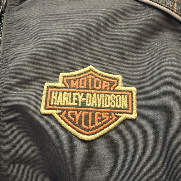 Harley-Davidson Black Bomber Jacket with Gold Details - Picture 2 of 7